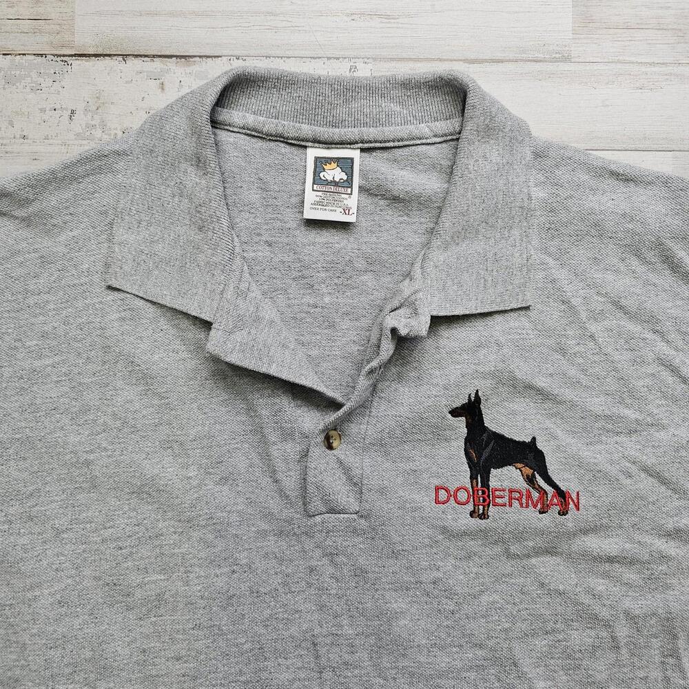 Doberman Pinscher Vintage Polo Shirt Cotton Deluxe XL